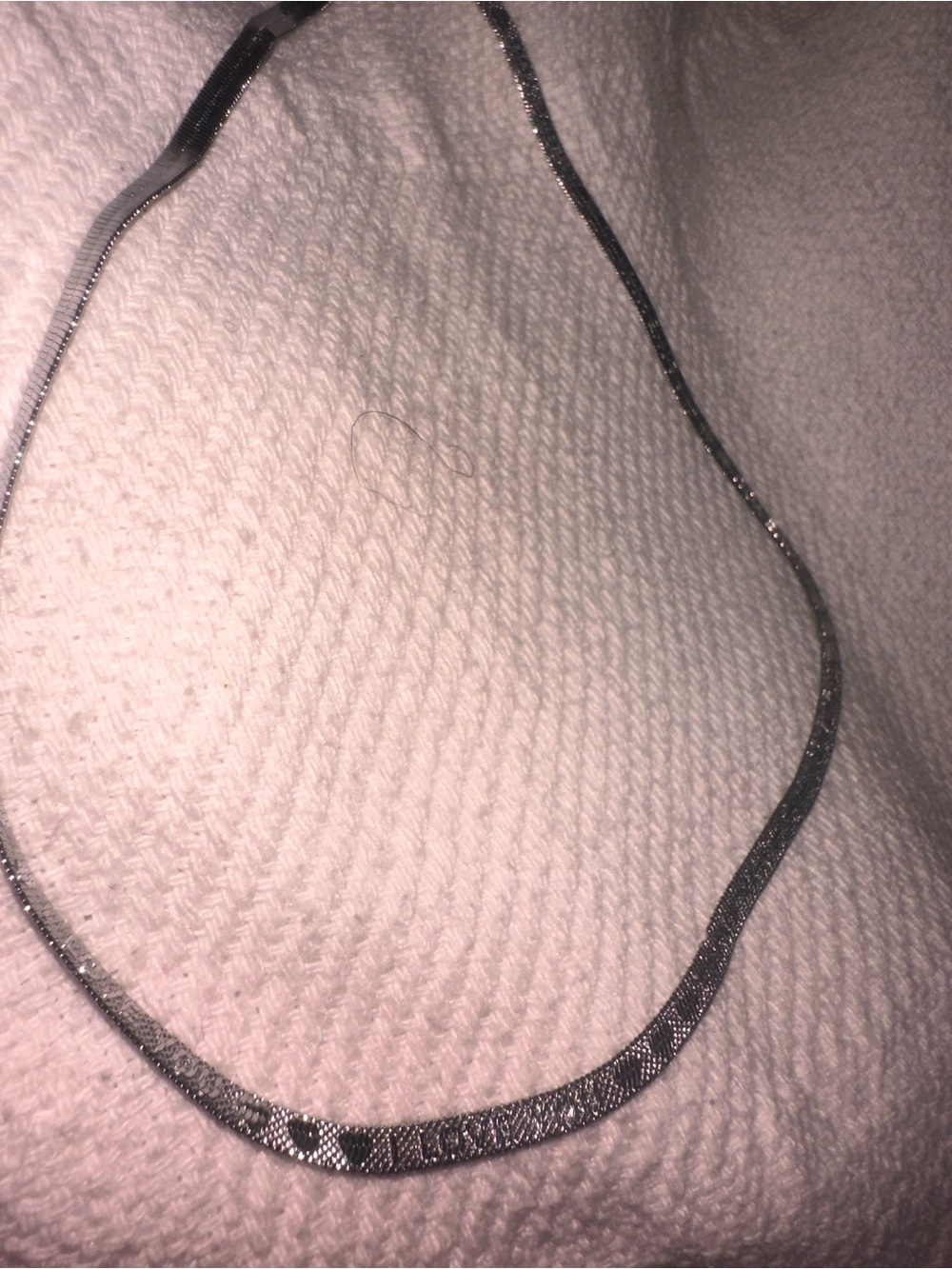 I Love You Silver Necklace Reversible - Picture 4 of 5